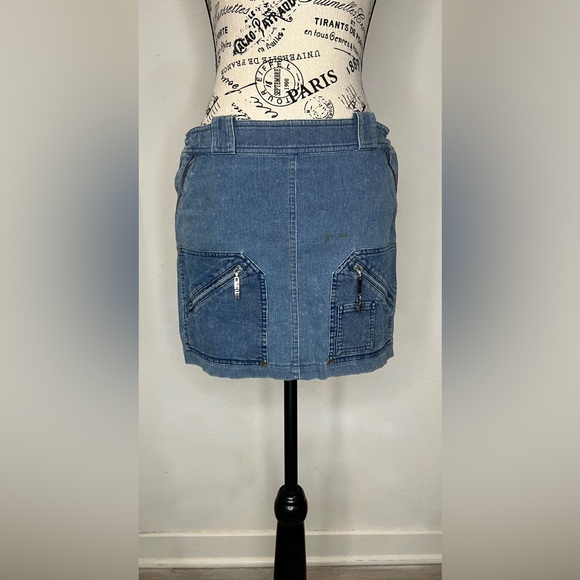 Vintage Dior mini skirt blue - Picture 1 of 7
